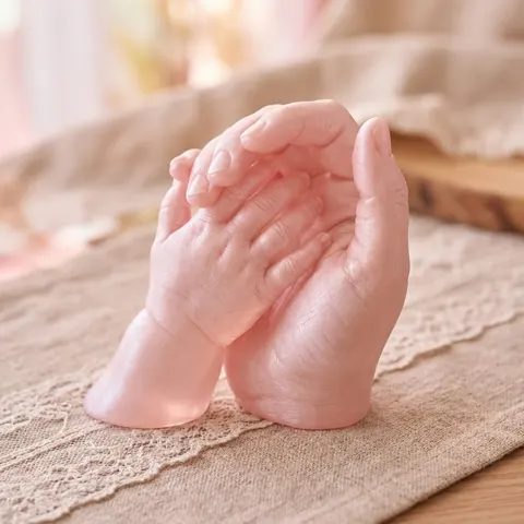 Baby hand casting by Jhilmil Decor, a first handprint, framed